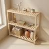 Kệ Dép Gỗ 3 Tầng Pine Lắp Ráp - Vàng 2 Kệ Dép Gỗ 3 Tầng Pine Lắp Ráp - Vàng
