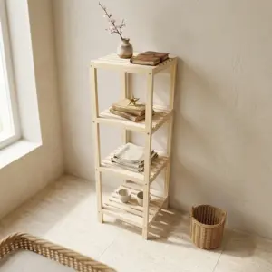 Home 90 Kệ Đa Năng 4 Tầng Gỗ Thông
