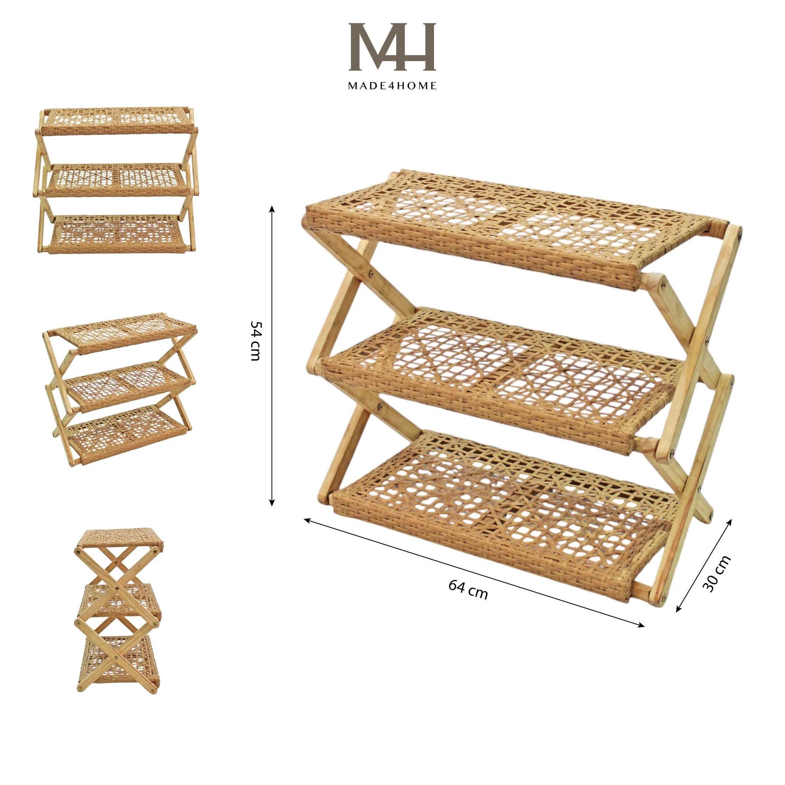 Kệ Dép Gỗ Zích Zắc 3 Tầng Pine Lắp Ráp - Vàng 4 Kệ Dép Gỗ Zích Zắc 3 Tầng Pine Lắp Ráp - Vàng