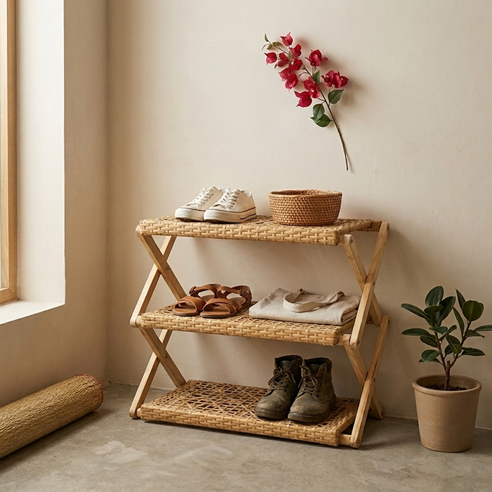 Kệ Dép Gỗ Zích Zắc 3 Tầng Pine Lắp Ráp - Vàng 3 Kệ Dép Gỗ Zích Zắc 3 Tầng Pine Lắp Ráp - Vàng