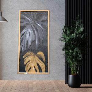 Tranh Sơn Dầu Vẽ Tay Có Khung Lá Cây LPO-264