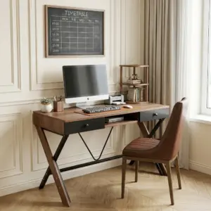 Bàn làm việc Bertha - Gỗ MDF chống trầy, có hộc tiện lợi