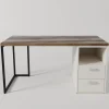 Bàn làm việc kèm hộc Gray- Gỗ MDF phủ Melanin chống trầy