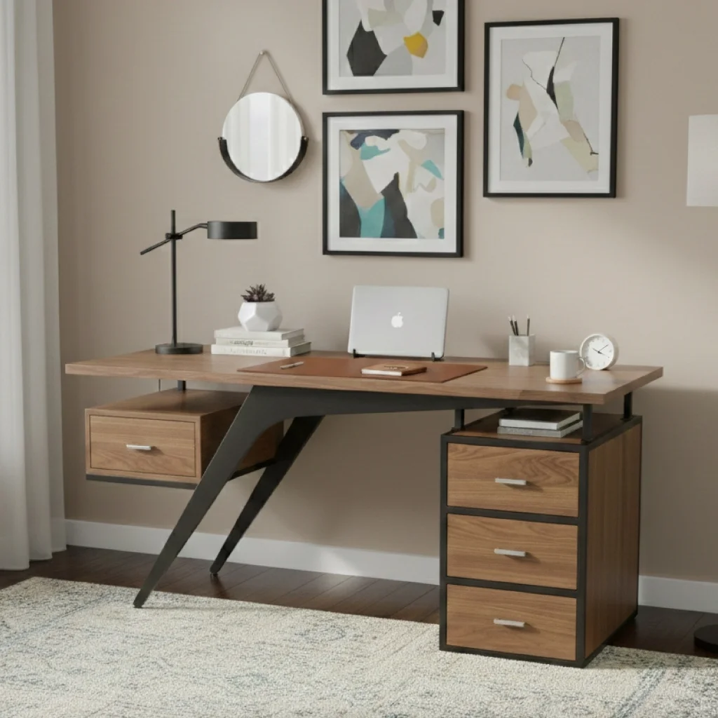 Bàn làm việc Soar- Gỗ MDF cao cấp chống ẩm, thiết kế hiện đại