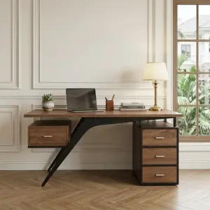 Home 26 Bàn làm việc Soar gỗ MDF phủ Melamine chống thấm nước, chống trầy Made4Home