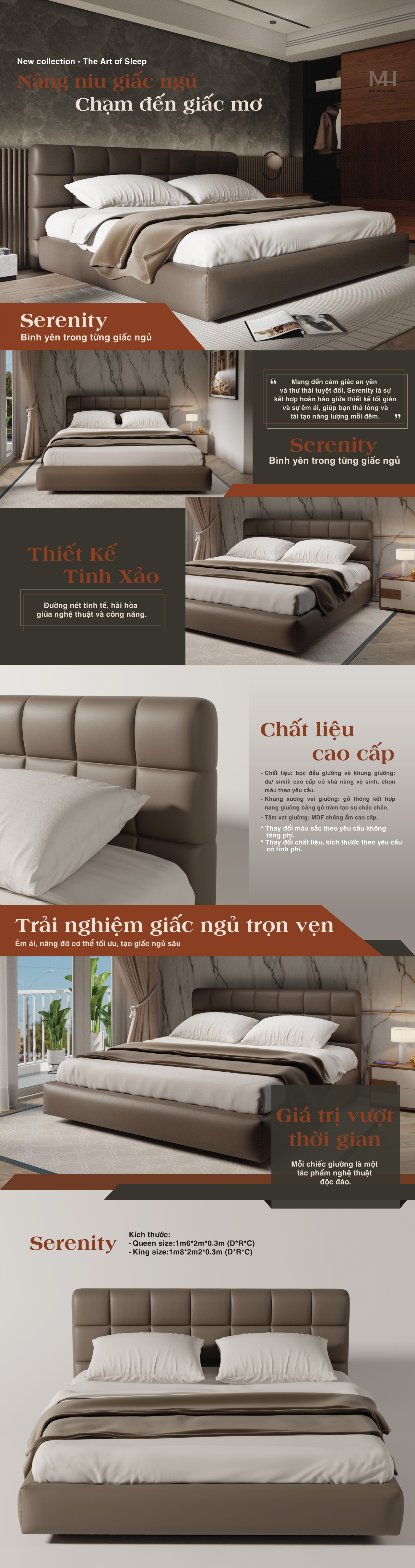 Giường ngủ Serenity M4H