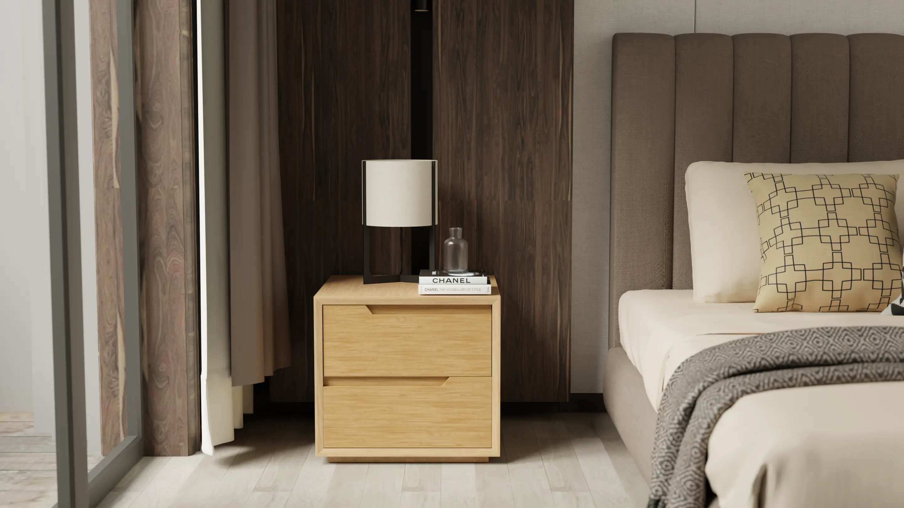 Kệ (tab) đầu giường 2 ngăn cao cấp M4H - Màu gỗ tự nhiên 14 Kệ (tab) đầu giường 2 ngăn cao cấp M4H - Màu gỗ tự nhiên