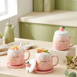 Ly Cốc Sứ Yummy - Hồng