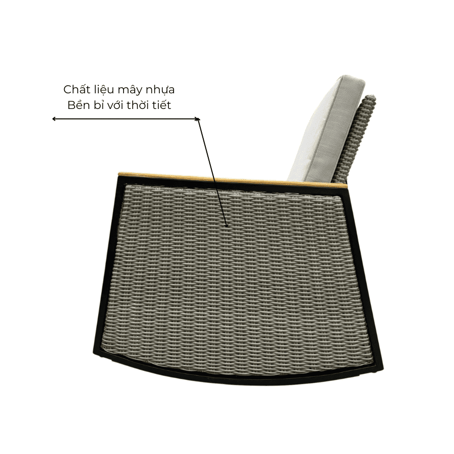 Bộ bàn ghế ngoài trời mây nhựa Made4Home