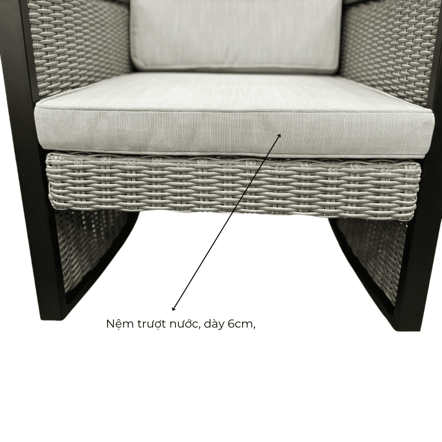 Bộ bàn ghế ngoài trời mây nhựa Made4Home