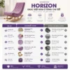 Ghế thư giãn Horizon màu tím – Ghế bập bênh cao cấp gỗ thông nhập khẩu, vải nhung mềm mịn