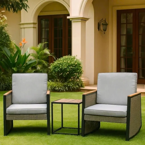 Bộ bàn ghế ngoài trời mây nhựa Made4Home