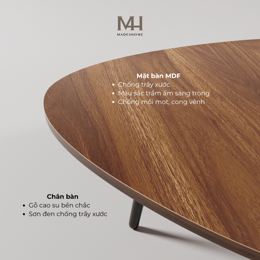 Bàn Trà Tam Giác Mono – Gọn Nhẹ, Hiện Đại, Chất Liệu Cao Cấp