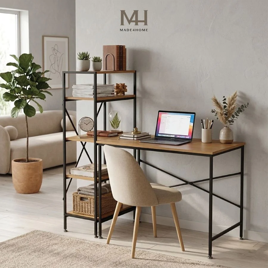 Bàn Làm Việc Lymon – Gỗ MDF – Chân Sắt Sơn Tĩnh Điện