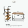 Bàn Làm Việc Lymon – Gỗ MDF – Chân Sắt Sơn Tĩnh Điện