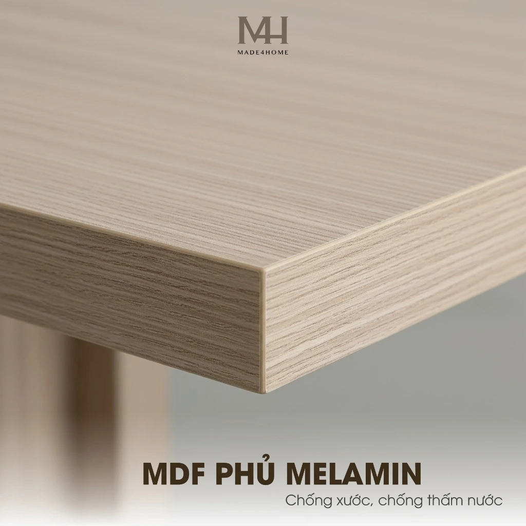 Bàn làm việc Channay gỗ MDF chân sắt – Thiết kế đơn giản hiện đại