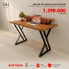Bàn Làm Việc Bricen Gỗ MDF Chân Sắt – Thiết Kế Hiện Đại, Có Kệ Laptop