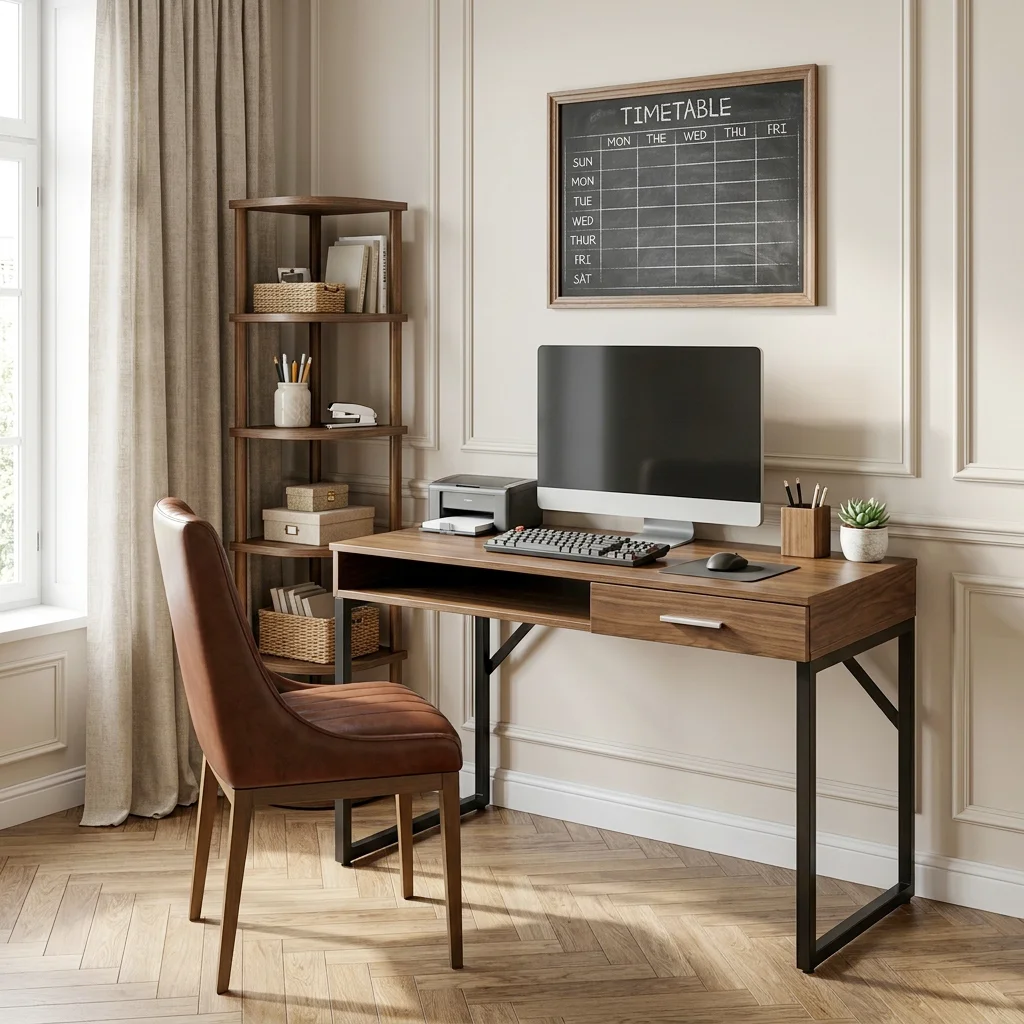 Bàn làm việc Channay gỗ MDF chân sắt – Thiết kế đơn giản hiện đại 3 Bàn làm việc Channay gỗ MDF chân sắt – Thiết kế đơn giản hiện đại