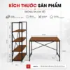 Bàn Làm Việc Lymon – Gỗ MDF - Chân Sắt Sơn Tĩnh Điện 20 Bàn Làm Việc Lymon – Gỗ MDF - Chân Sắt Sơn Tĩnh Điện