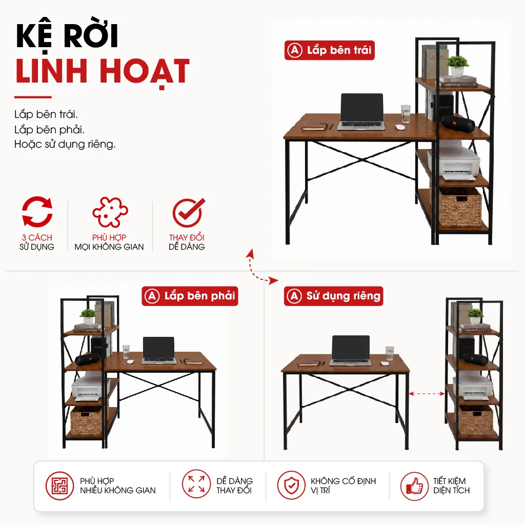 Bàn Làm Việc Lymon – Gỗ MDF - Chân Sắt Sơn Tĩnh Điện 17 Bàn Làm Việc Lymon – Gỗ MDF - Chân Sắt Sơn Tĩnh Điện