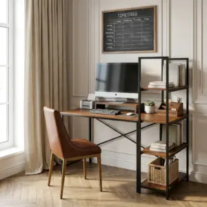 Bàn Làm Việc Lymon – Gỗ MDF - Chân Sắt Sơn Tĩnh Điện