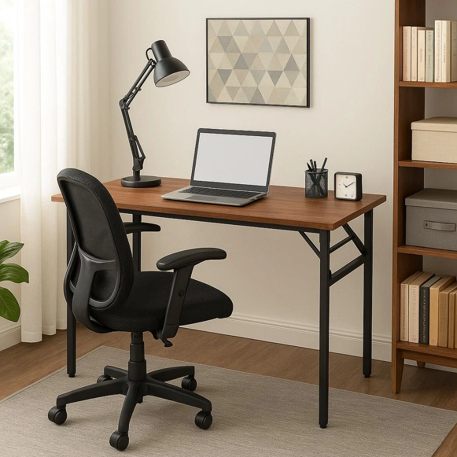 Bàn Làm Việc Gấp Gọn Bruno 120x60 – Có 2 màu Thiết Kế Tiện Lợi, Chân Sắt Chắc Chắn, Mặt Gỗ MDF Cao Cấp 19 Bàn Bruno gấp gọn