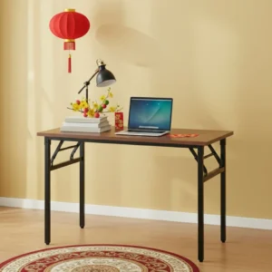 Bàn Làm Việc Gấp Gọn Bruno 120x60 – Có 2 màu Thiết Kế Tiện Lợi, Chân Sắt Chắc Chắn, Mặt Gỗ MDF Cao Cấp