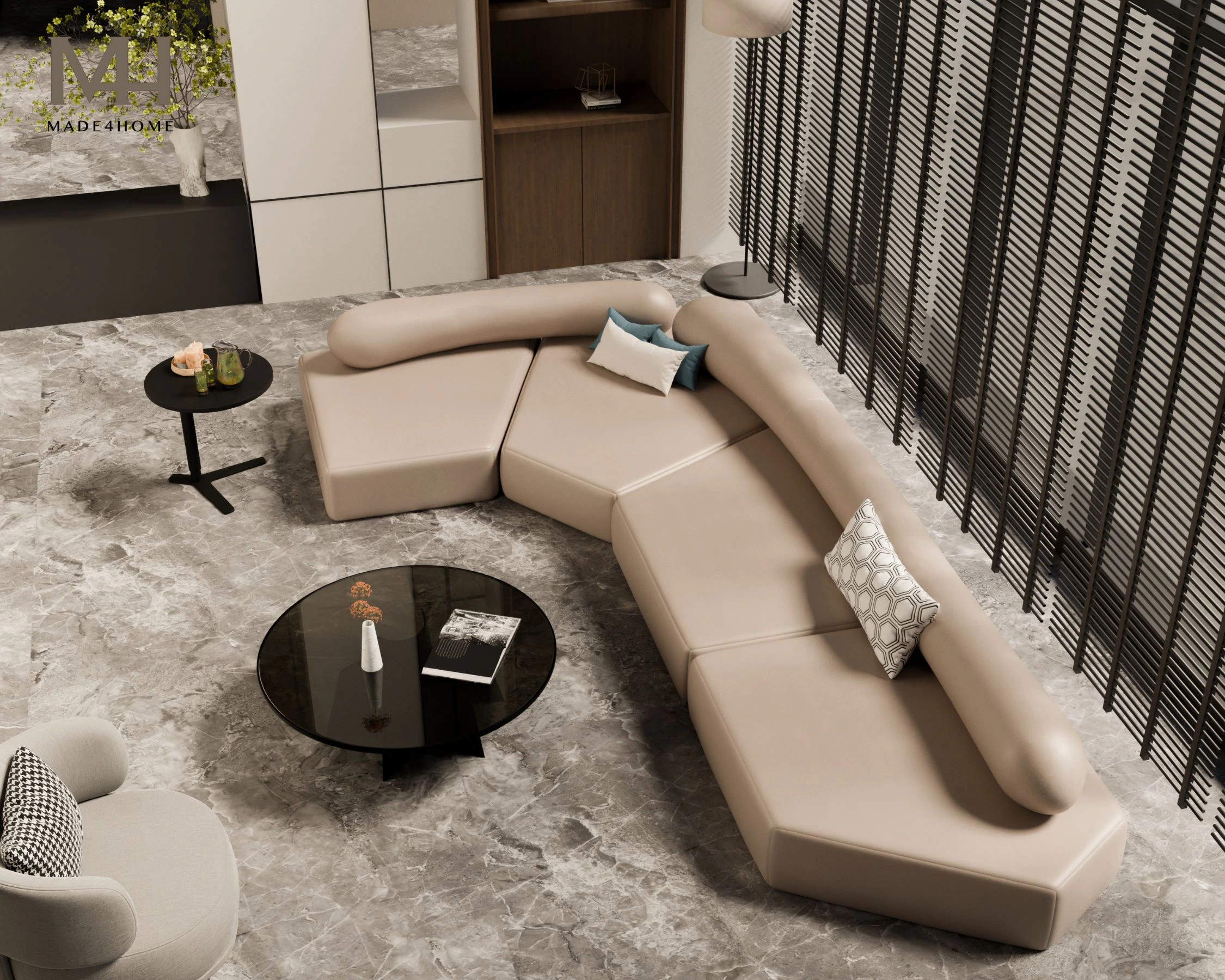 SOFA L-ART – Tuyệt Tác Sofa Góc L Da Cao Cấp - Thiết kế độc đáo