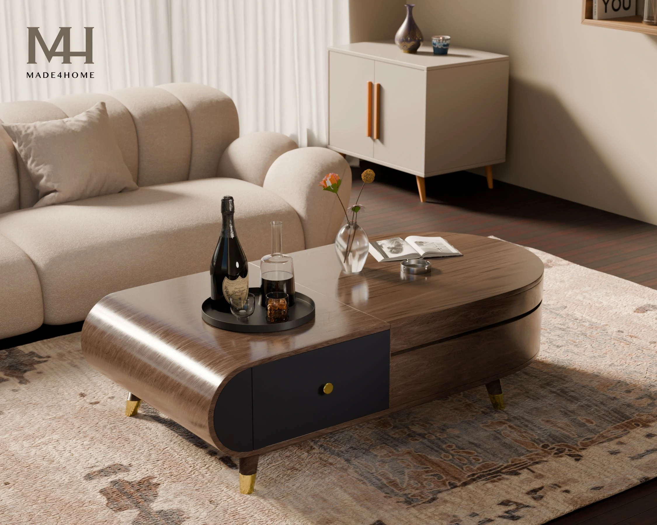 bộ bàn ăn gỗ tự nhiên Lyria