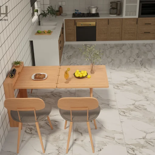 bộ bàn ăn gỗ tự nhiên Lyria