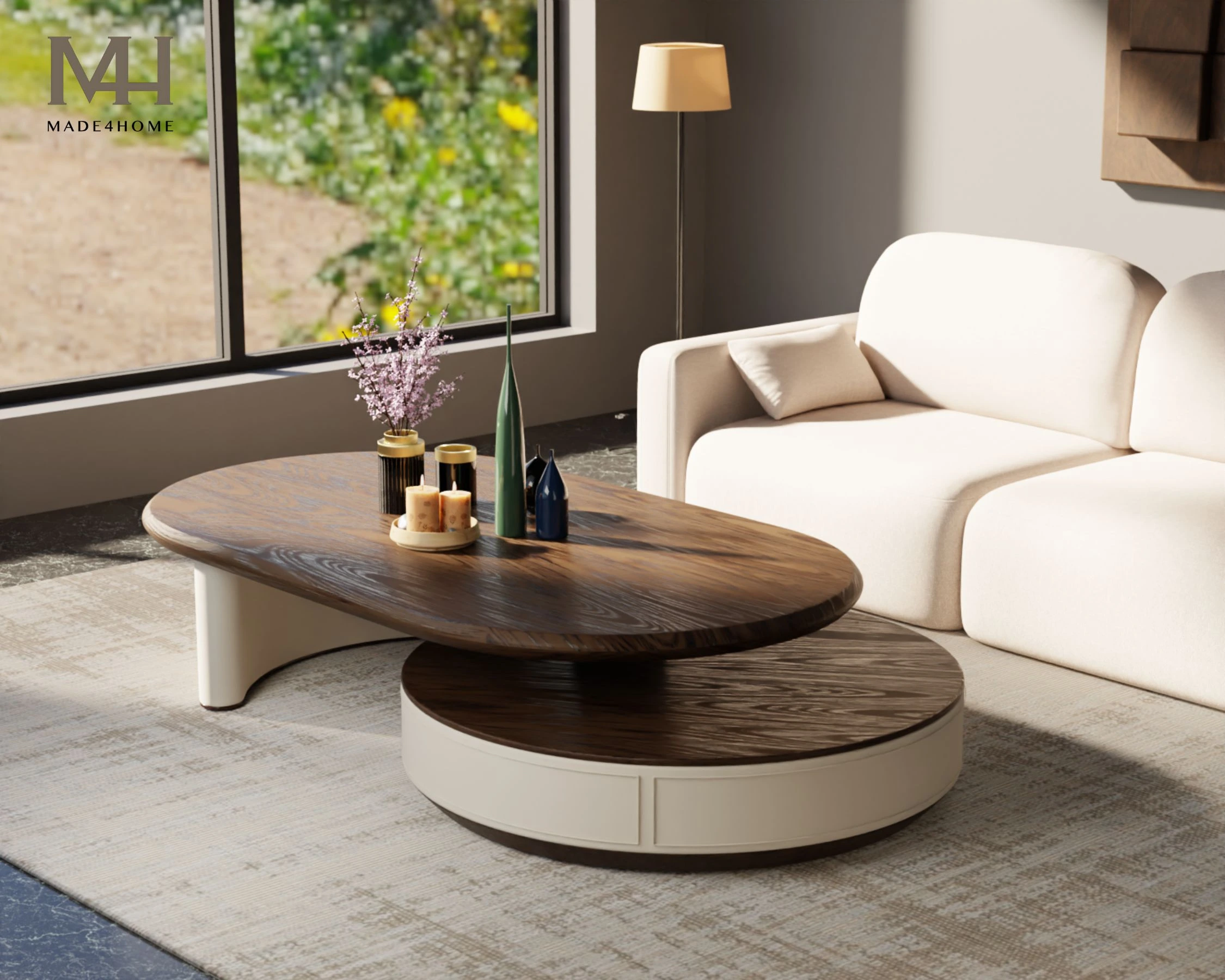 Bàn trà MOIRA- Gỗ Veneer thiết kế đa tầng tinh tế cho phòng khách hiện đại 4 Bàn trà MOIRA- Gỗ Veneer thiết kế đa tầng tinh tế cho phòng khách hiện đại