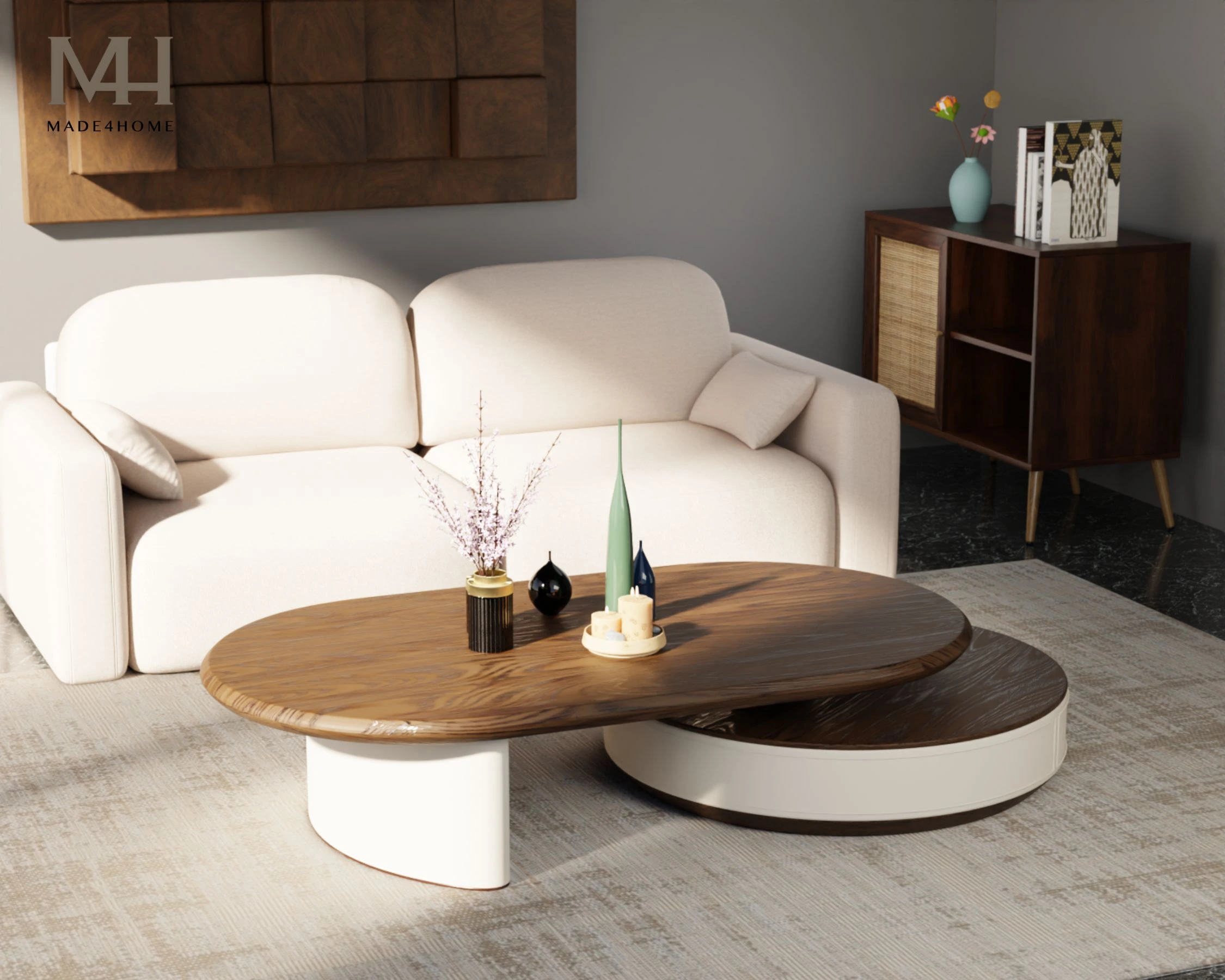 Bàn trà MOIRA- Gỗ Veneer thiết kế đa tầng tinh tế cho phòng khách hiện đại 5 Bàn trà MOIRA- Gỗ Veneer thiết kế đa tầng tinh tế cho phòng khách hiện đại