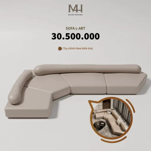 SOFA L-ART – Tuyệt Tác Sofa Góc L Da Cao Cấp - Thiết kế độc đáo