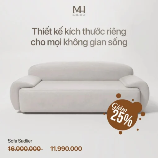 Sofa Sadlier – Tối giản đậm chất Âu, vừa vặn cho mọi không gian sống