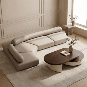 Home 77 SOFA L-ART – Tuyệt Tác Sofa Góc L Da Cao Cấp - Thiết kế độc đáo