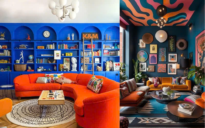Trang trí nội thất quá nhiều màu sắc