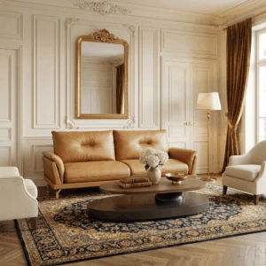 Home 70 Sofa Somiya – Sofa giả da cao cấp khung gỗ tự nhiên phong cách hiện đại