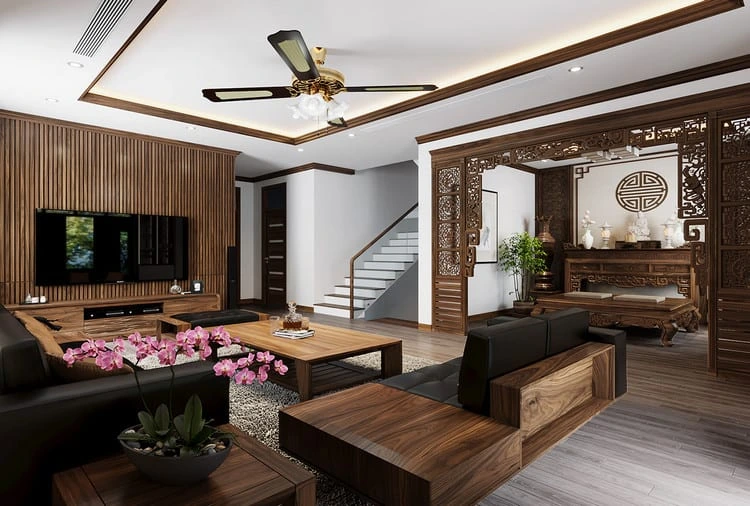 Bố trí bàn thờ trong biệt thự hoặc nhà nhiều tầng