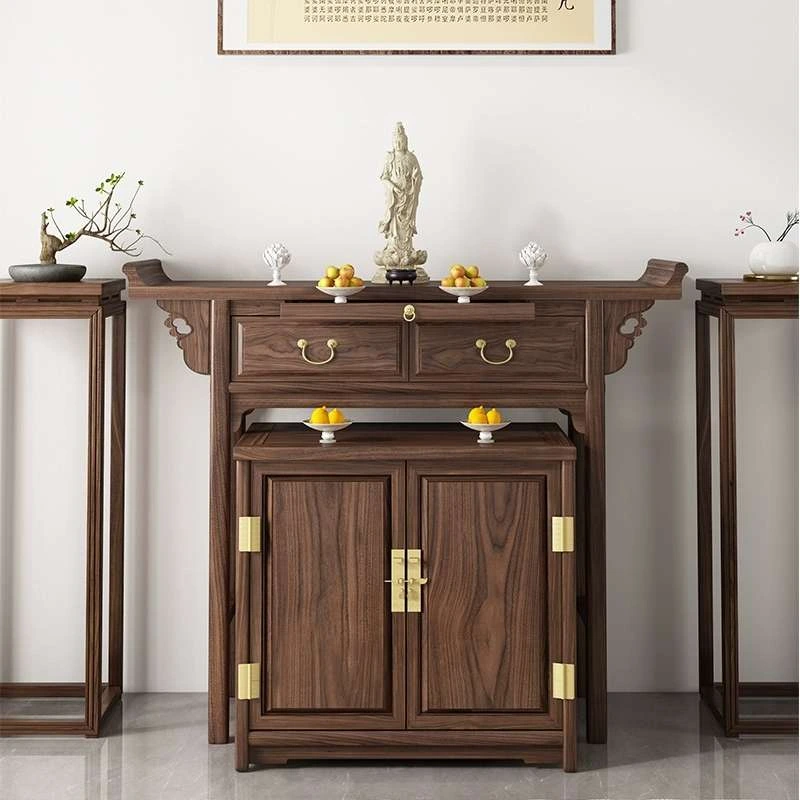 Kệ bàn thờ hiện đại tích hợp tủ lưu trữ