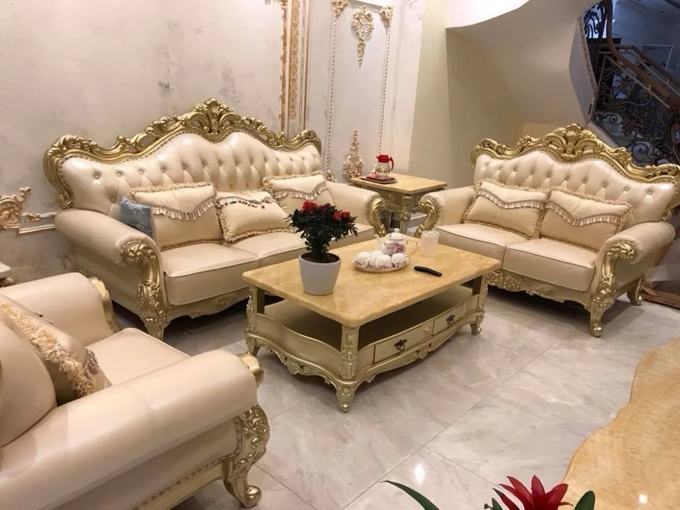 Bàn ghế gỗ phòng khách cổ điển