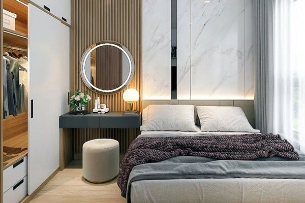 Bàn trang điểm sang trọng trong phòng ngủ