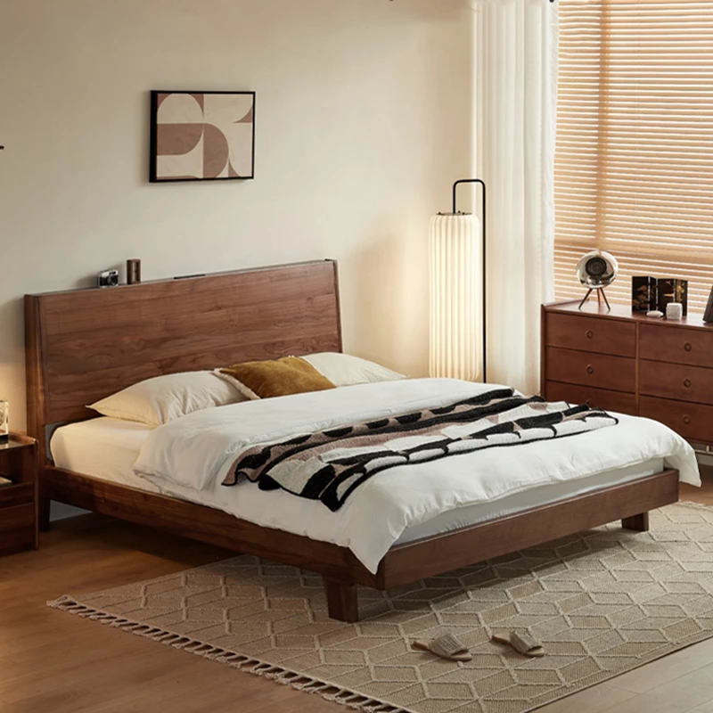 Giường gỗ tự nhiên tối giản – Phong cách hiện đại, dùng được lâu dài