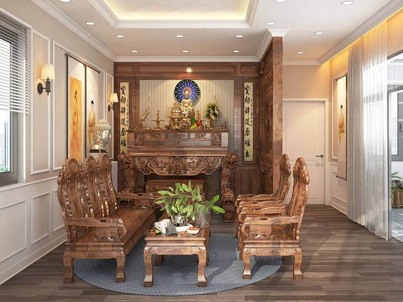 Bố trí bàn thờ trong nhà cấp 4, nhà truyền thống Bố trí bàn thờ trong nhà cấp 4, nhà truyền thống