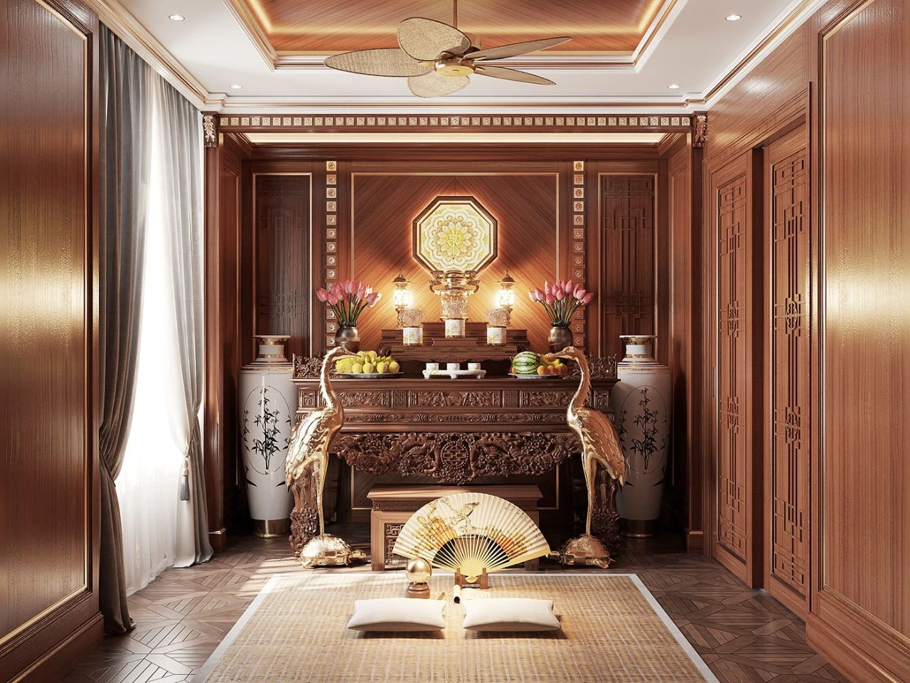 Mẫu phòng thờ riêng biệt khép kín Mẫu phòng thờ riêng biệt khép kín