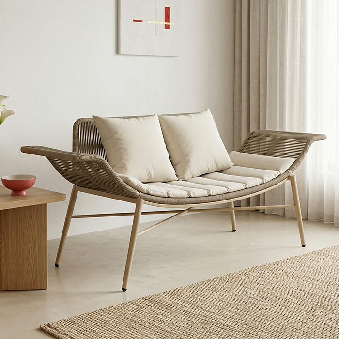 Ghế thư giãn dây rope Nora khung sắt sơn tĩnh điện 3 Ghế thư giãn dây rope Nora khung sắt sơn tĩnh điện