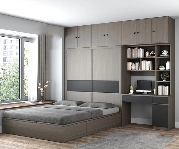 Giường tủ kết hợp bàn làm việc – Phù hợp với không gian đa năng
