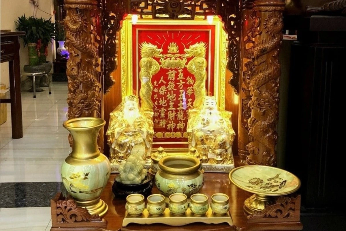 Bàn thờ Thổ Địa Thần Tài trong gia đình