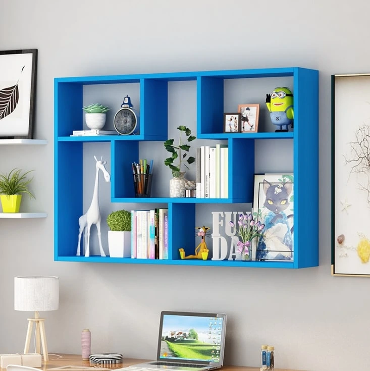 Kệ sách treo tường mini hình vuông, chữ nhật