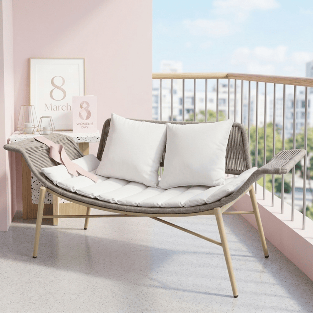 Ghế thư giãn dây rope Nora khung sắt sơn tĩnh điện 4 Ghế thư giãn dây rope Nora khung sắt sơn tĩnh điện