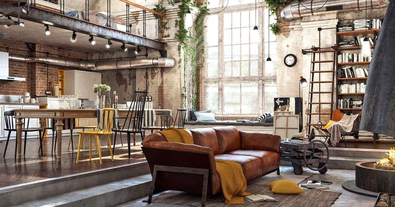 phong cách thiết kế nội thất công nghiệp (Industrial)
